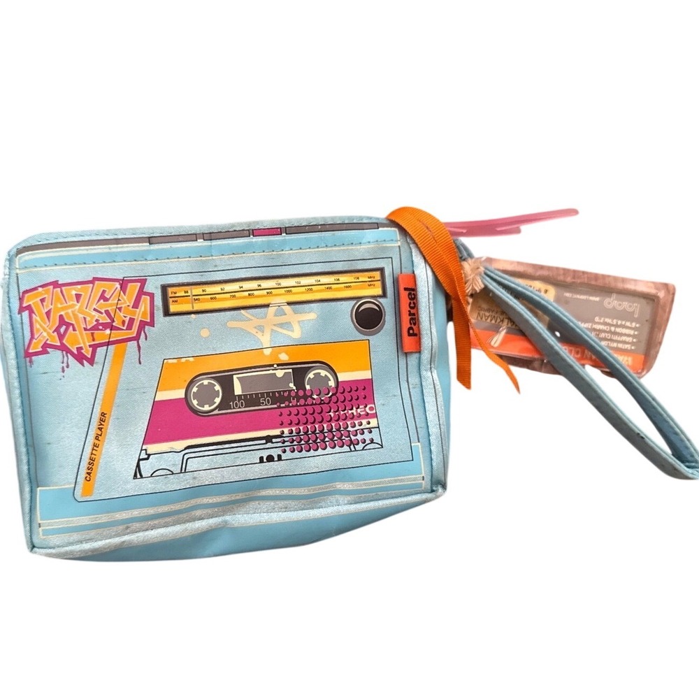 Loop NYC Walkman Clutch Baby Blue Cassette Player Novelty Y2K Retro Wristlet